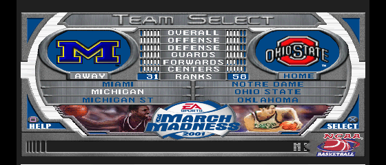 NCAA March Madness 2001 Screenthot 2